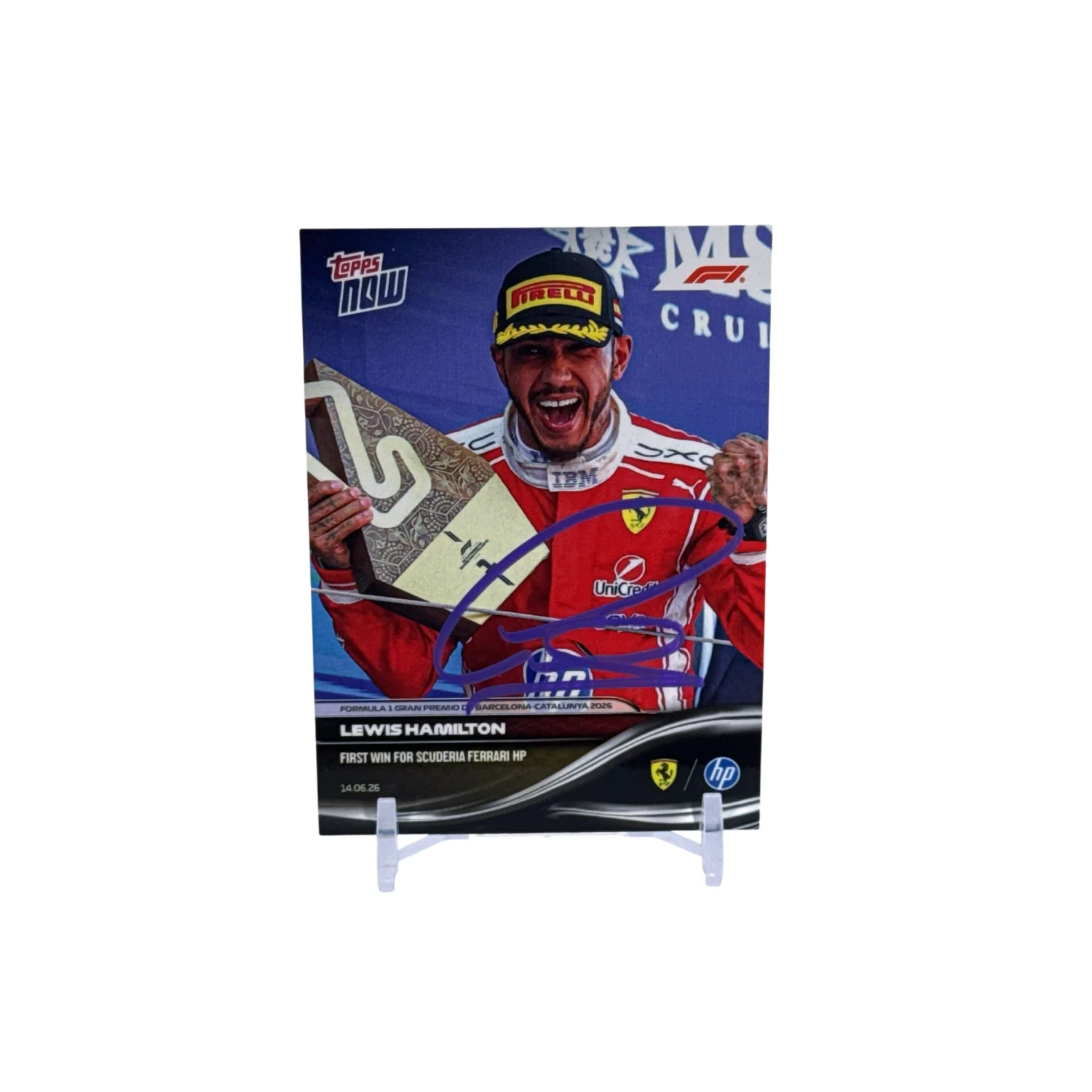 Ferrari - Lewis Hamilton Topps karta