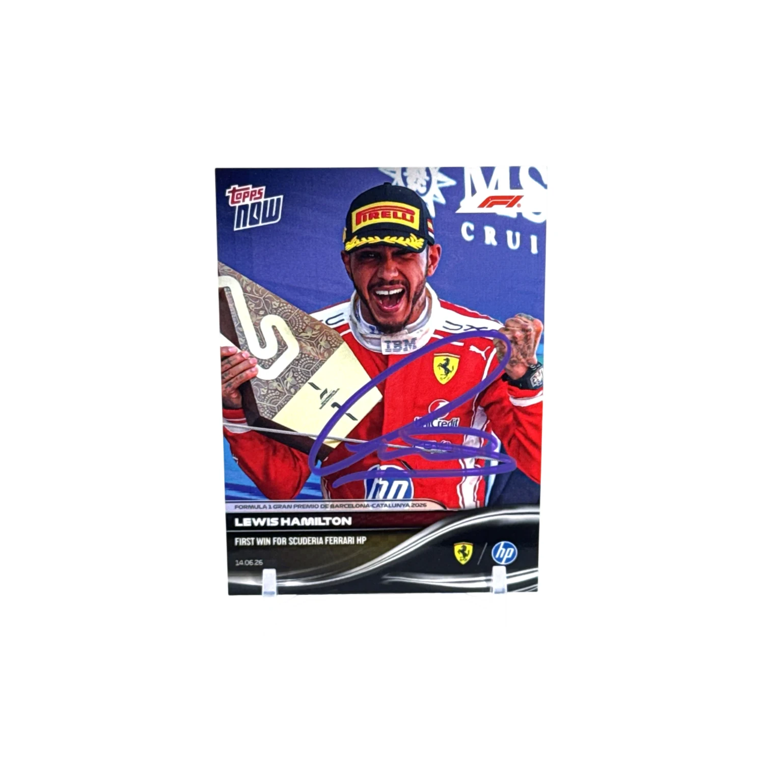 Ferrari - Lewis Hamilton Topps karta