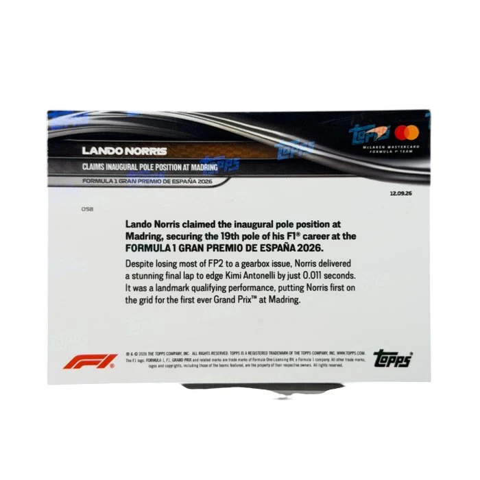 Mclaren - Topps Now - Lando Norris - 2026