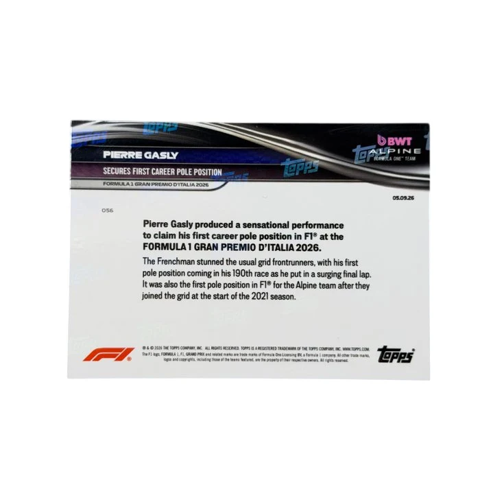 Alpine - Topps Now - Pierre Gasly - 2026