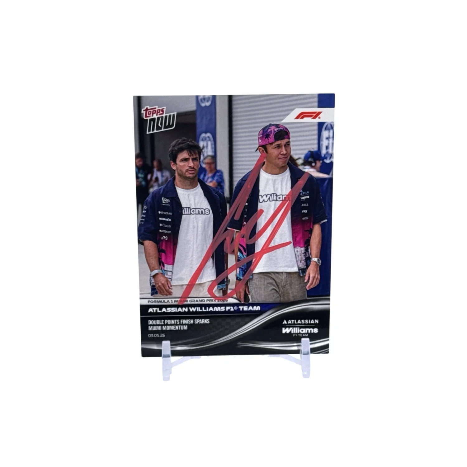 Williams - Topps Now karta Carlos Sainz, Miami GP 2026, Double Points