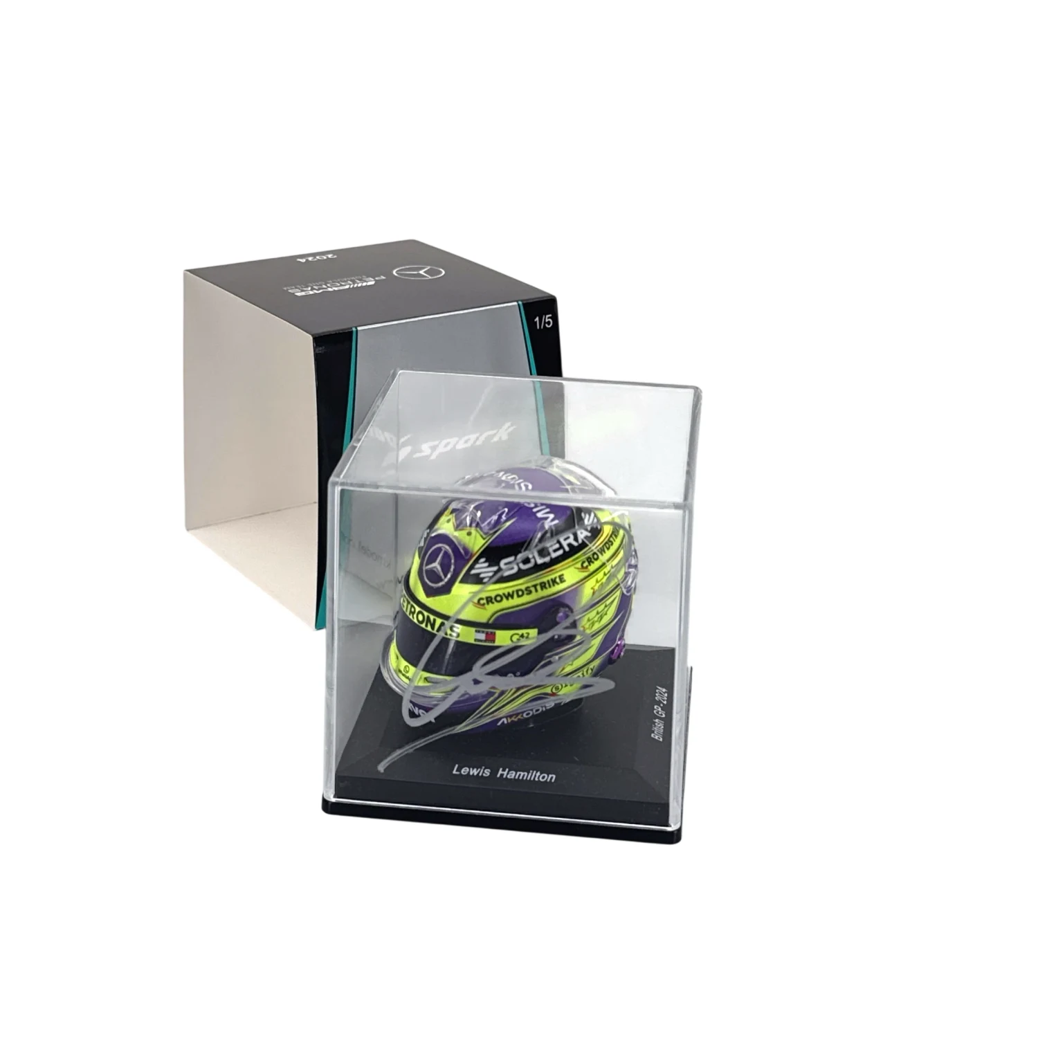 Mercedes - helma Lewis Hamilton, GP Velké Británie 2024, měřítko 1:5